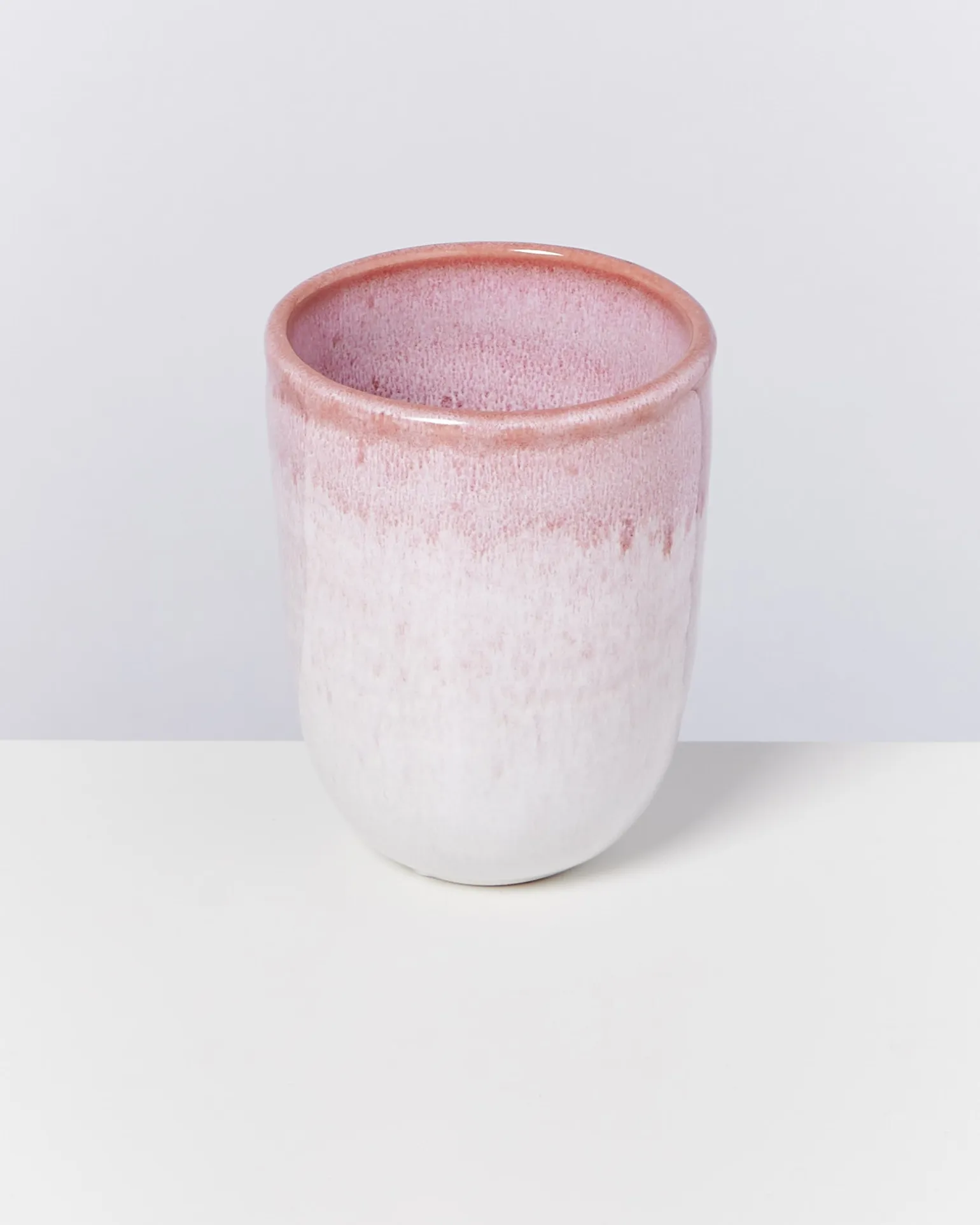 Copa Alto Becher groß rosa weiß