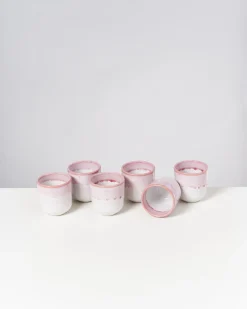 Copa Alto Becher klein rosa weiß 6er-Set