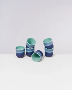 Copa Alto Becher klein türkis dunkelblau