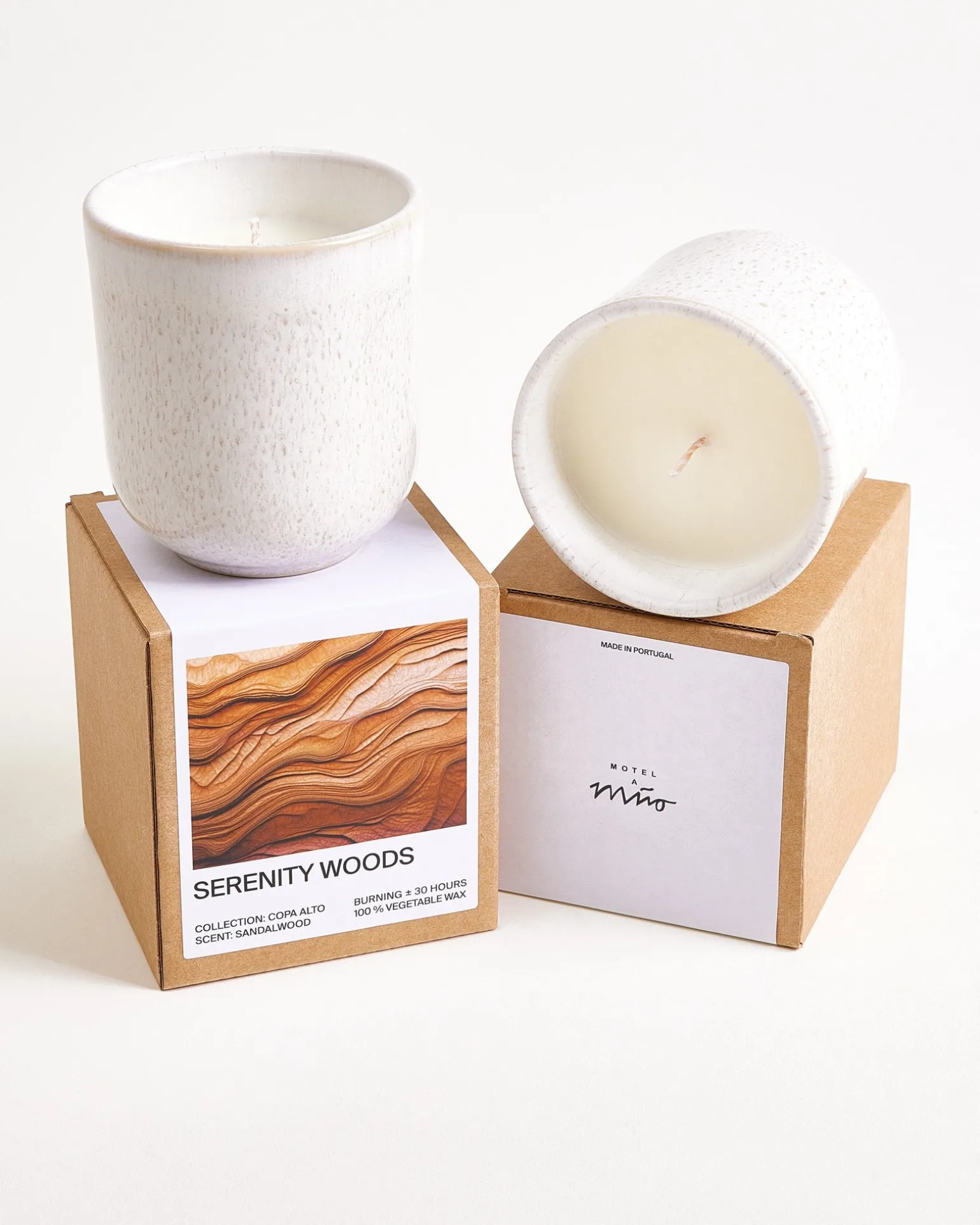 Copa Alto Duftkerze Serenity Woods sand