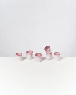 Copa Alto Espressobecher rosa weiß