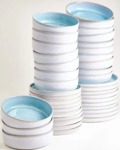 Cordoama Geschirr-Set aqua 40-teilig