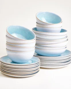 Cordoama Geschirr-Set classic aqua 32-teilig