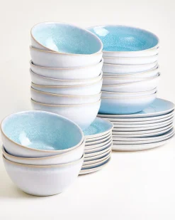 Cordoama Geschirr-Set classic aqua 40-teilig