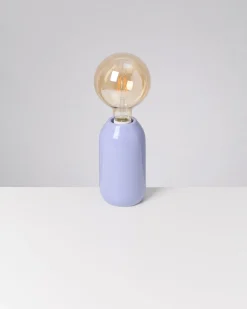 Farol Keramiklampe lila