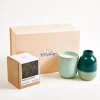 Geschenk-Set Winter Forest dunkelgrün mint 3-teilig