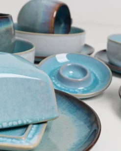 Geschirr-Set Blue Horizon aqua grünblau 9-teilig