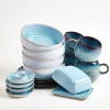 Geschirr-Set Blue Horizon aqua grünblau 17-teilig