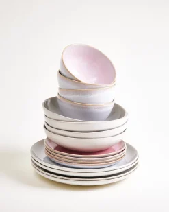 Geschirr-Set Endless Summer grau rosé 16-teilig