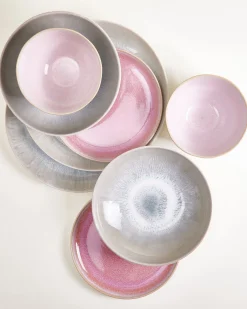 Geschirr-Set Endless Summer grau rosé 16-teilig