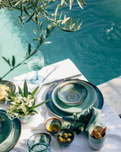 Geschirr-Set Ocean Vibes grünblau mint 16-teilig
