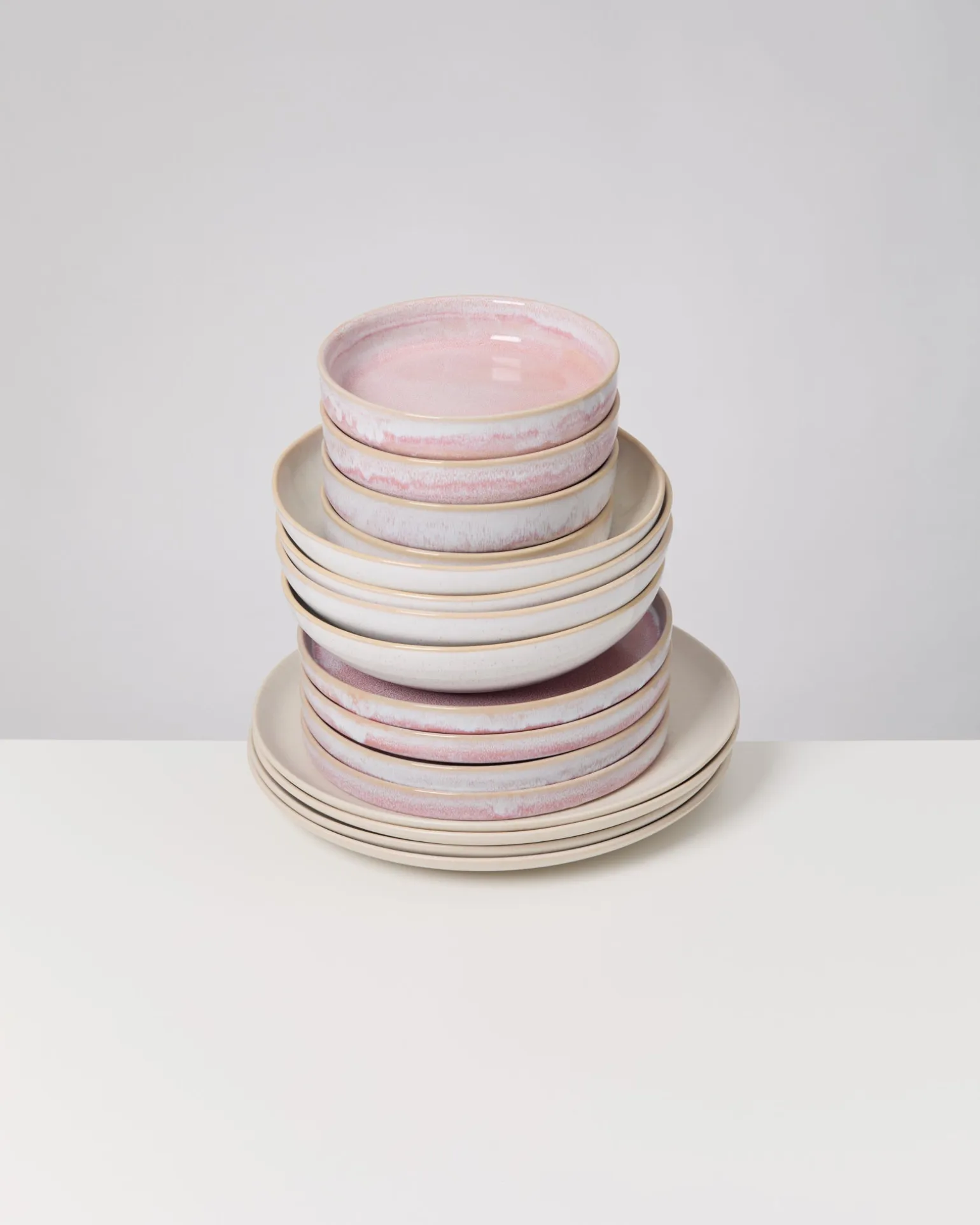 Geschirr-Set Pink sands rosé sand 16-teilig