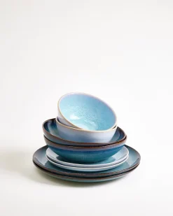 Geschirr-Set Soft Tide aqua grünblau 8-teilig