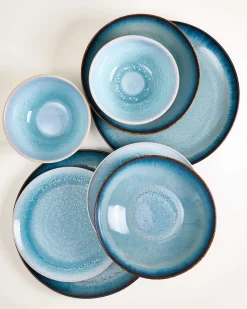 Geschirr-Set Soft Tide aqua grünblau 8-teilig