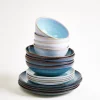Geschirr-Set Soft Tide aqua grünblau 16-teilig