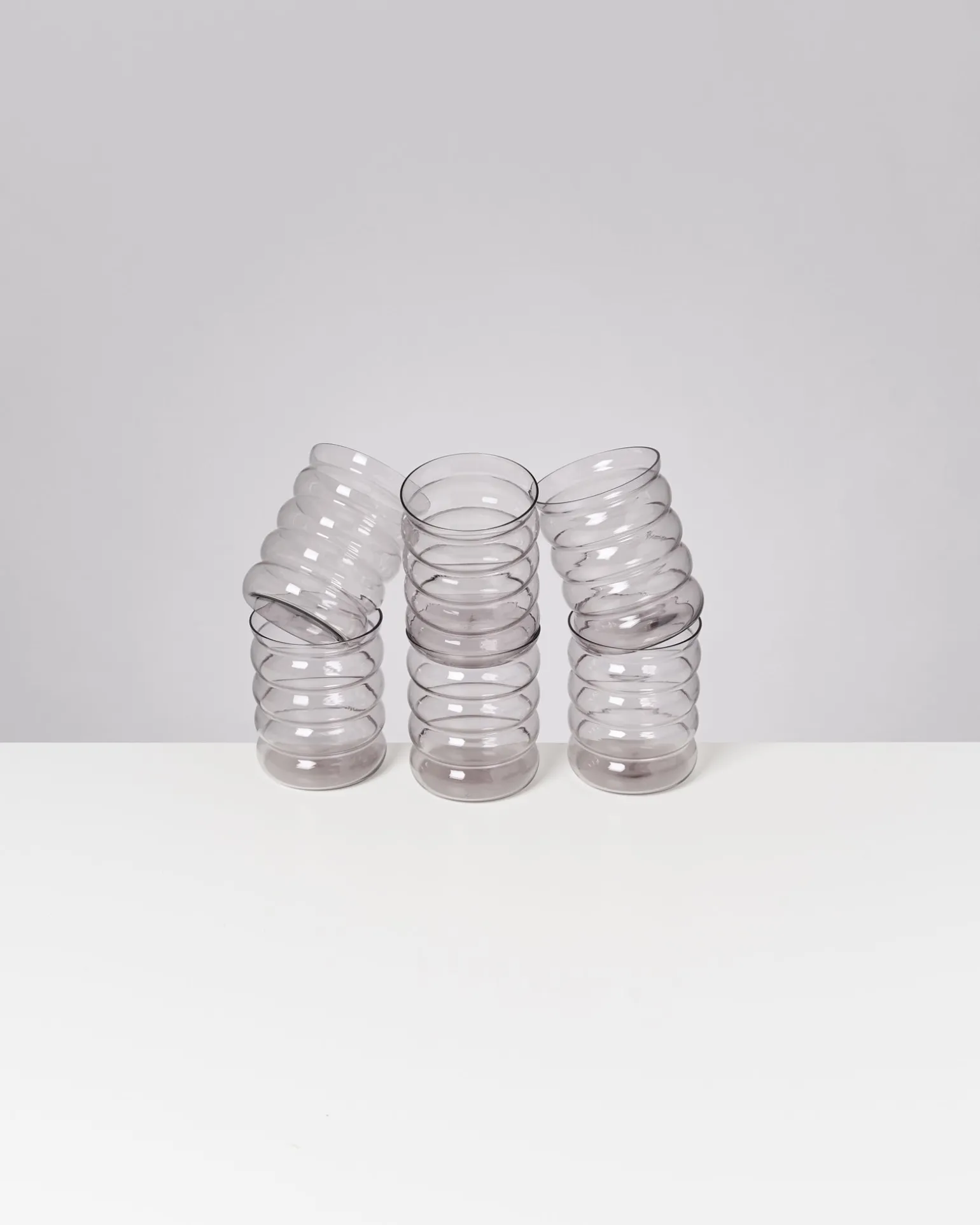 Joia Glas groß bubble grau