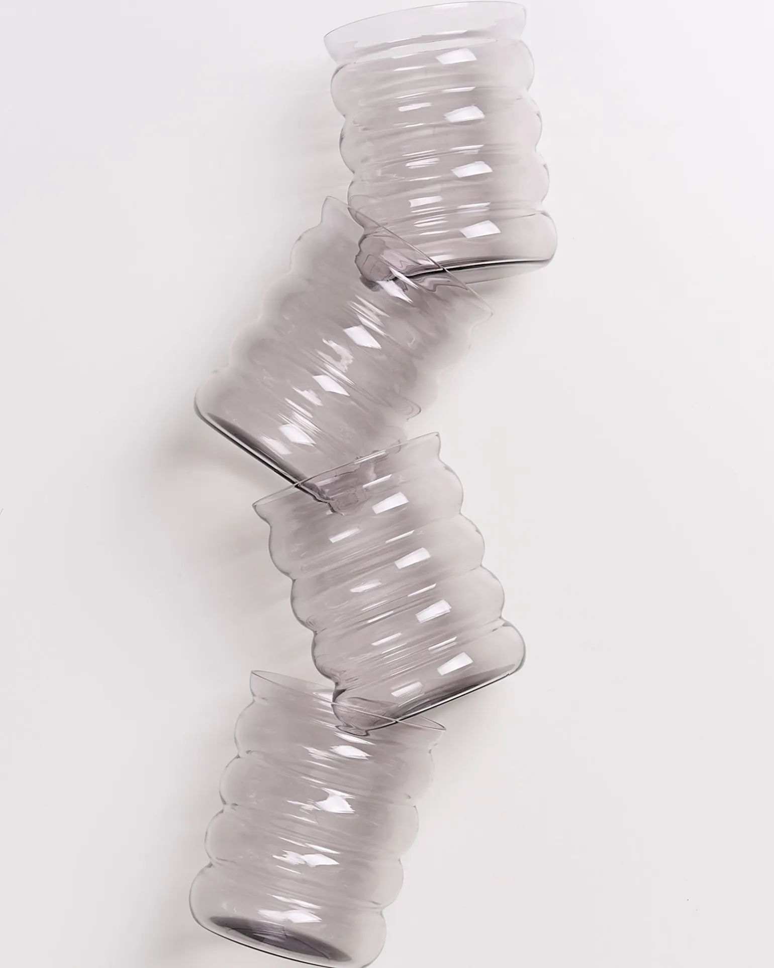 Joia Glas groß bubble grau