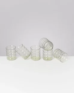 Joia Glas groß bubble smaragd 6er-Set