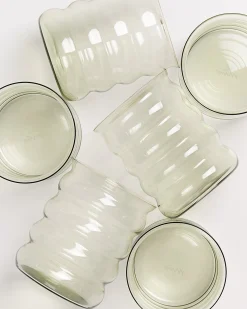 Joia Glas groß bubble smaragd 6er-Set