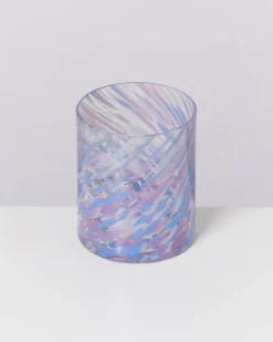 Joia Glas groß drops blau lila