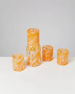 Joia Glas groß drops orange 5er-Set