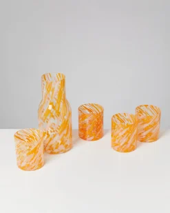 Joia Glas groß drops orange 5er-Set