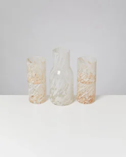 Joia Glas groß drops sand 5er-Set