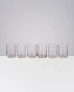 Joia Glas groß grau 6er-Set