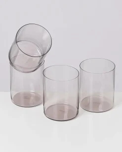 Joia Glas groß grau 4er-Set
