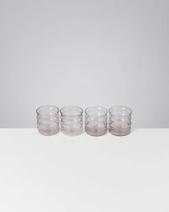 Joia Glas klein bubble grau 4er-Set
