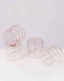 Joia Glas klein bubble rosé 4er-Set