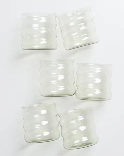 Joia Glas klein bubble smaragd 6er-Set
