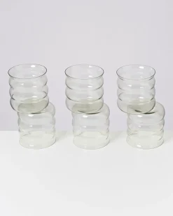 Joia Glas klein bubble smaragd 6er-Set