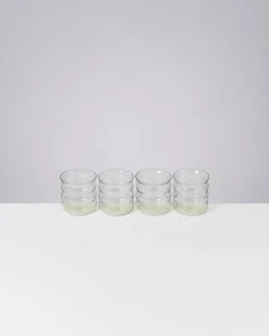 Joia Glas klein bubble smaragd 4er-Set