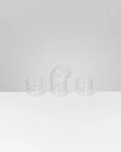Joia Glas klein bubble transparent 4er-Set