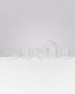 Joia Glas klein bubble transparent 6er-Set
