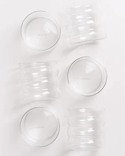 Joia Glas klein bubble transparent 6er-Set