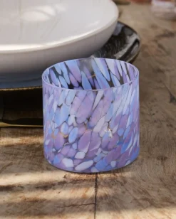 Joia Glas klein drops blau lila