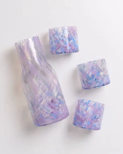 Joia Glas klein drops blau lila