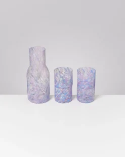Joia Glas klein drops blau lila 5er-Set