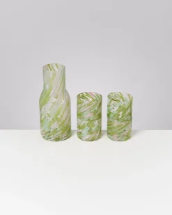 Joia Glas klein drops grün rosa 5er-Set