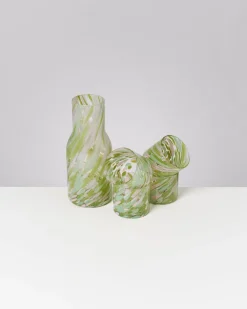 Joia Glas klein drops grün rosa 5er-Set