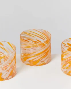 Joia Glas klein drops orange