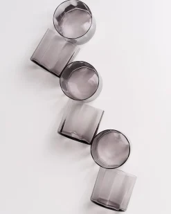 Joia Glas klein flower grau 6er-Set