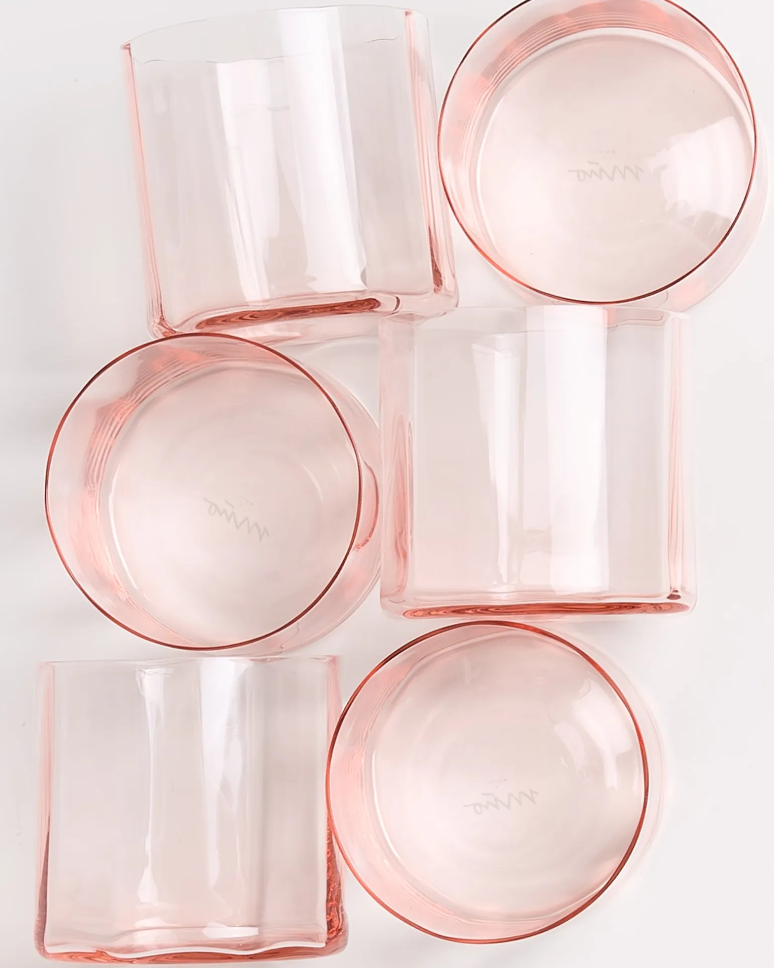 Joia Glas klein flower rosé