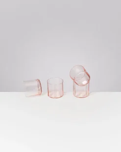 Joia Glas klein flower rosé 4er-Set