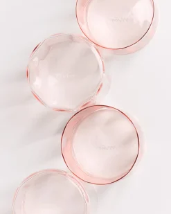 Joia Glas klein flower rosé 4er-Set