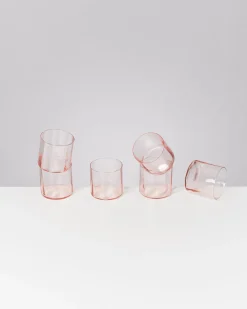 Joia Glas klein flower rosé 6er-Set