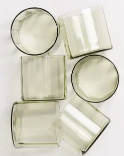 Joia Glas klein flower smaragd 6er-Set