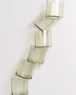 Joia Glas klein flower smaragd 6er-Set